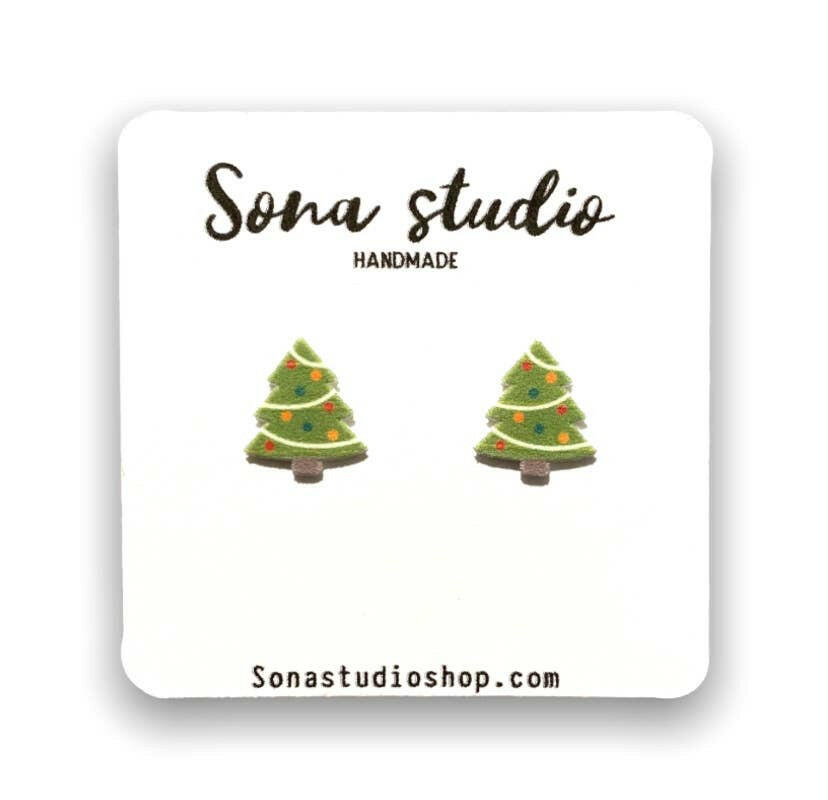 Christmas Tree Earrings.