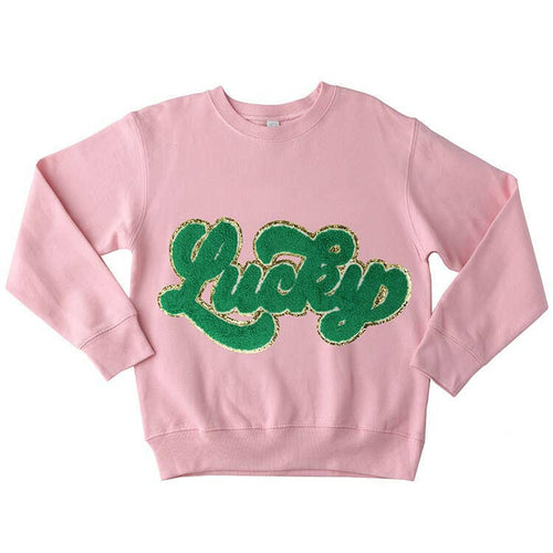 Chenille Lucky Sweatshirt.