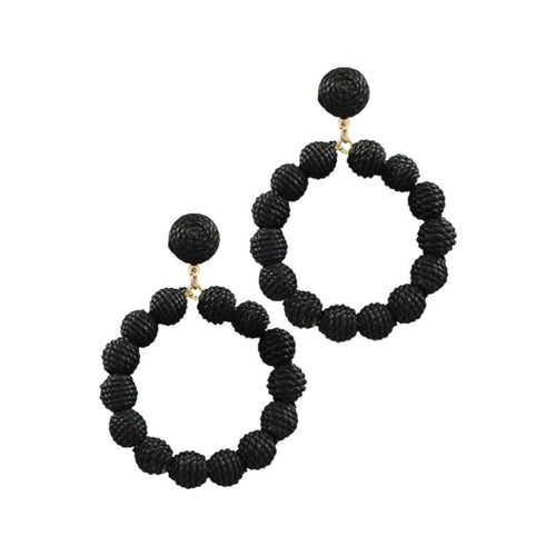 Black Wrapped Circle Hoop.