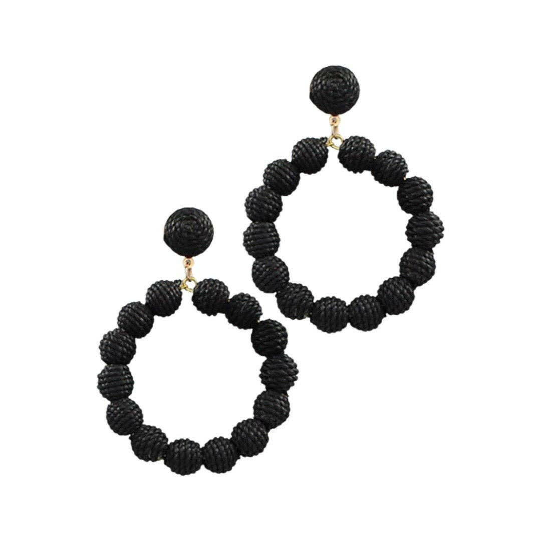 Black Wrapped Circle Hoop.