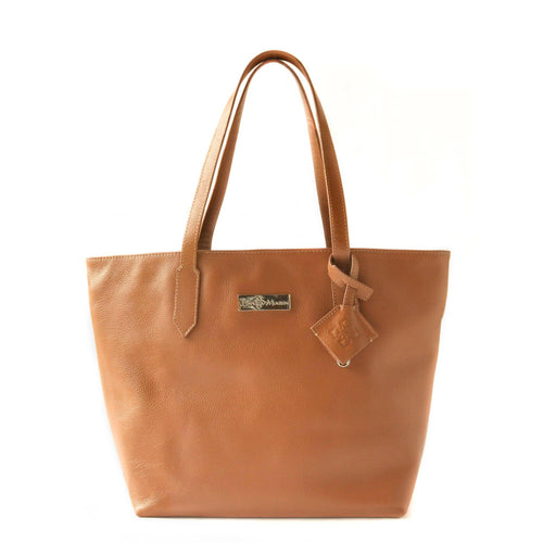 Martina Leather Tote - Tan.