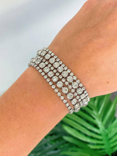 Rhinestone Magnetic Bracelet Stacks.