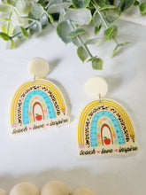 Load image into Gallery viewer, Teach Love Inspire Dangle Earrings
