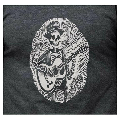 Skeleton Playing Guitar Music Shirt.