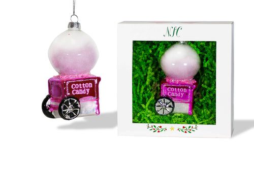 Cotton Candy Machine Glass Ornament.