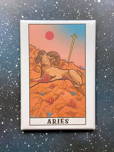 Aries Zodiac Astrology Magnet.