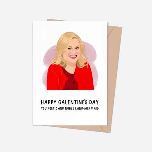 Leslie Knope Parks and Rec Galentine's Day Card.