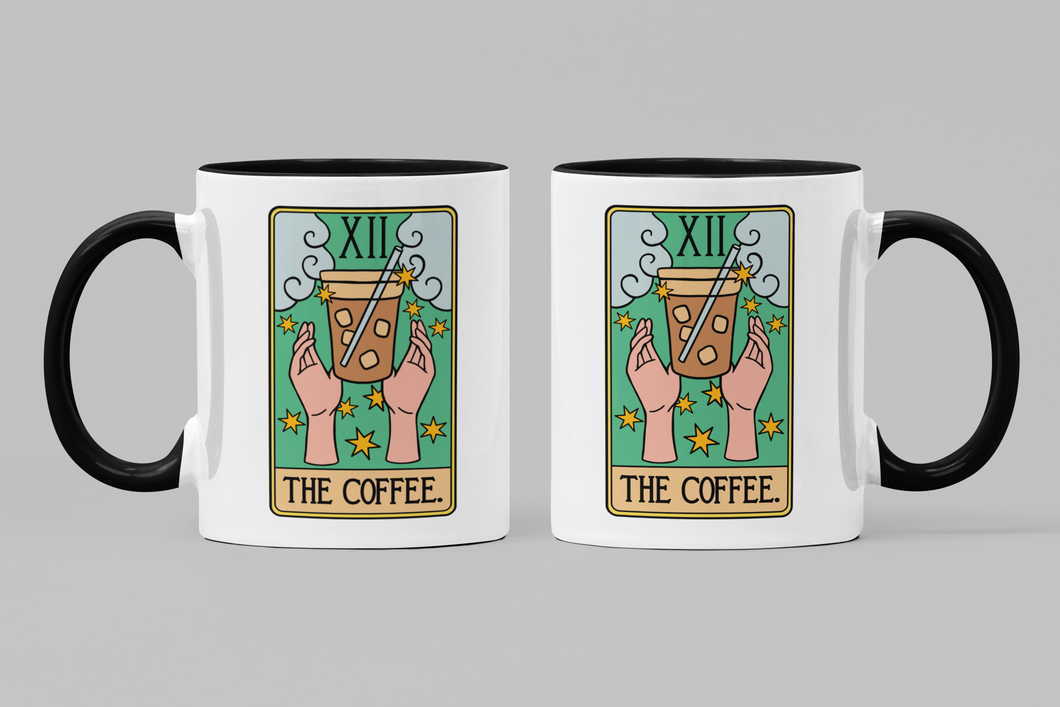 The Coffee Tarot Card Two-Toned Coffee Mug
