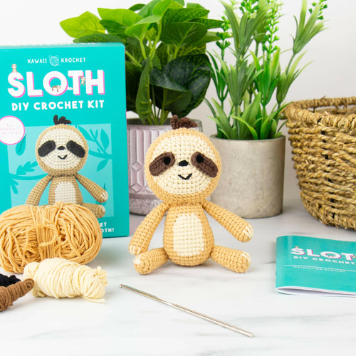 Cute Sloth DIY Kawaii Crochet Kit.