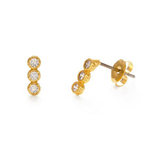Load image into Gallery viewer, Crystal Bar Stud Earrings.
