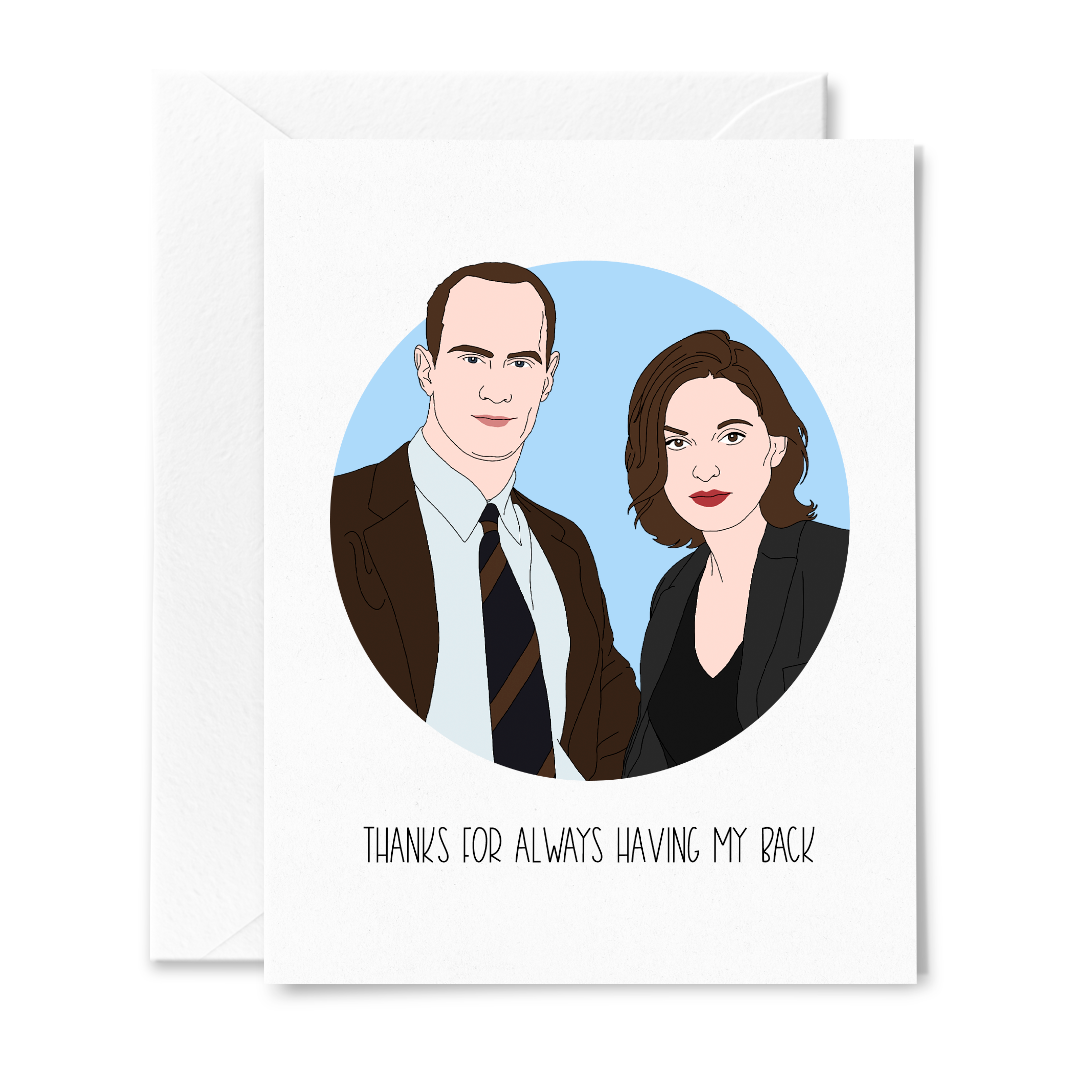 Law and Order: SVU Benson and Stabler Have My Back Card.