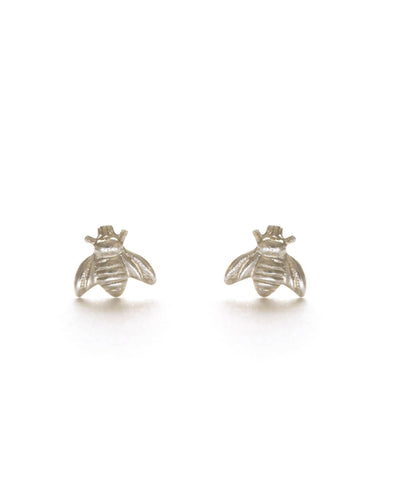 Honey Bee Studs in Silver.