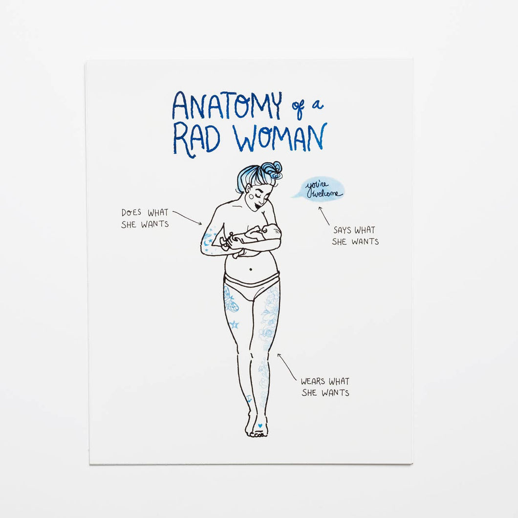 Anatomy of a Rad Woman Print