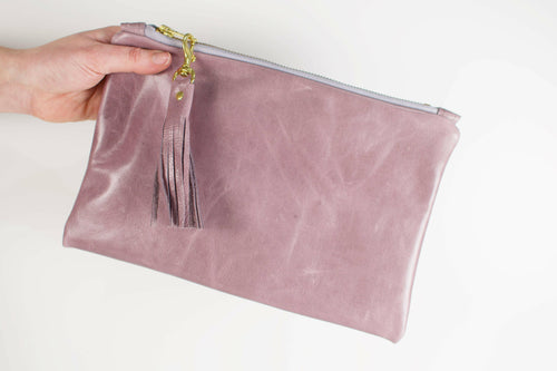 Charis Clutch - Lavender Leather.