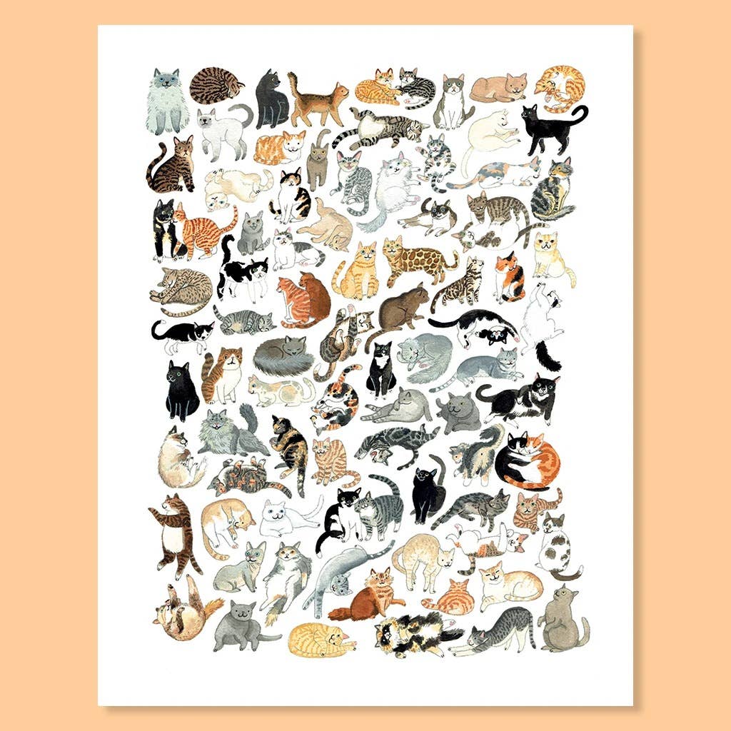 Cat Clutter Print 8x10