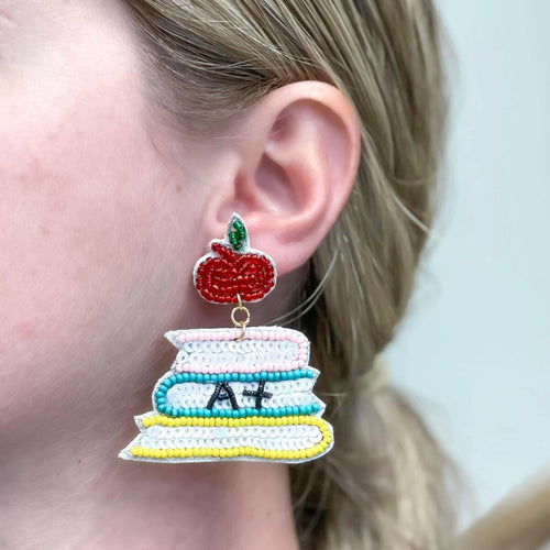 A+ Beaded Dangle Earrings - Multi.