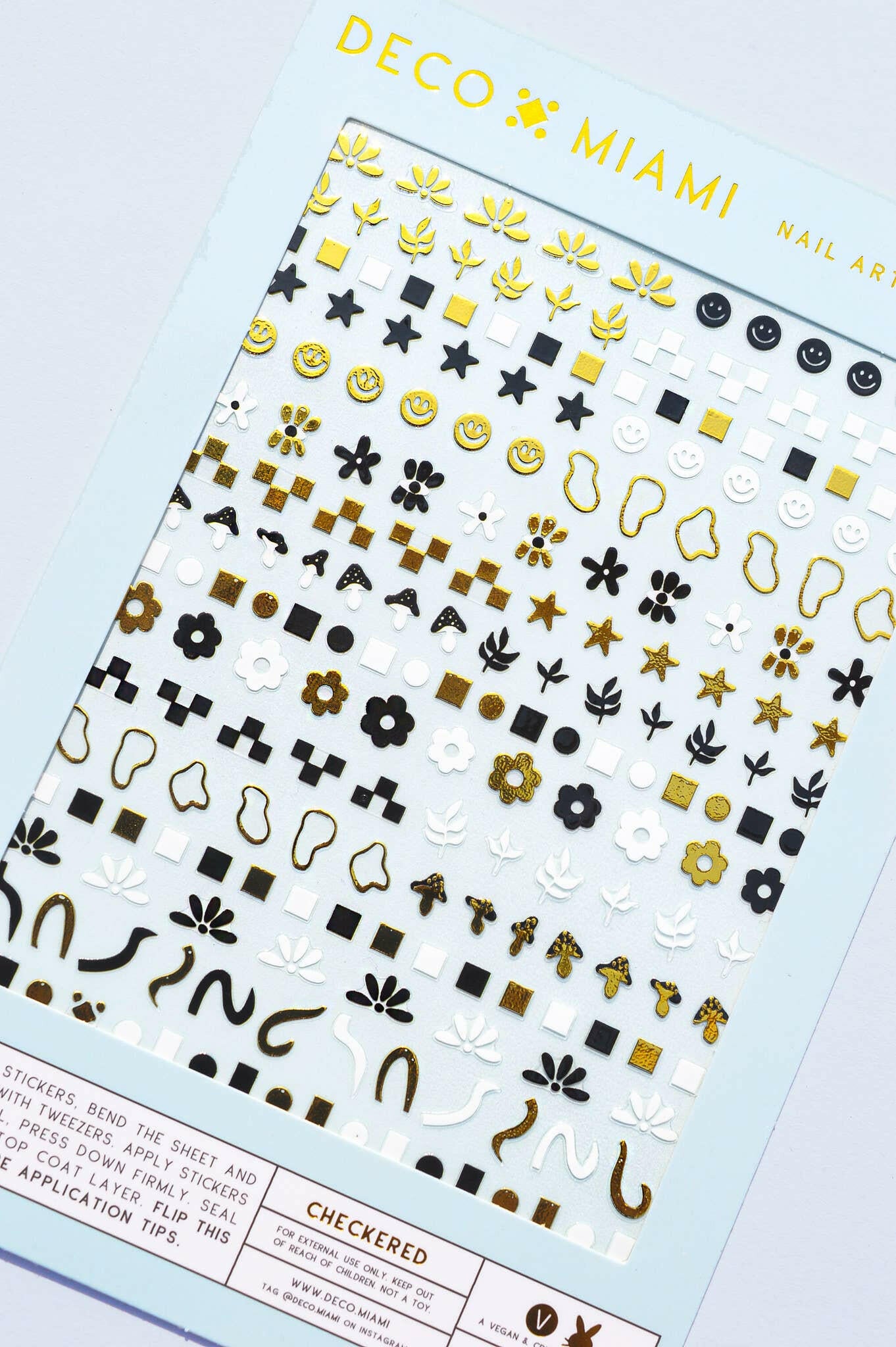Nail Art Stickers - Checkered.