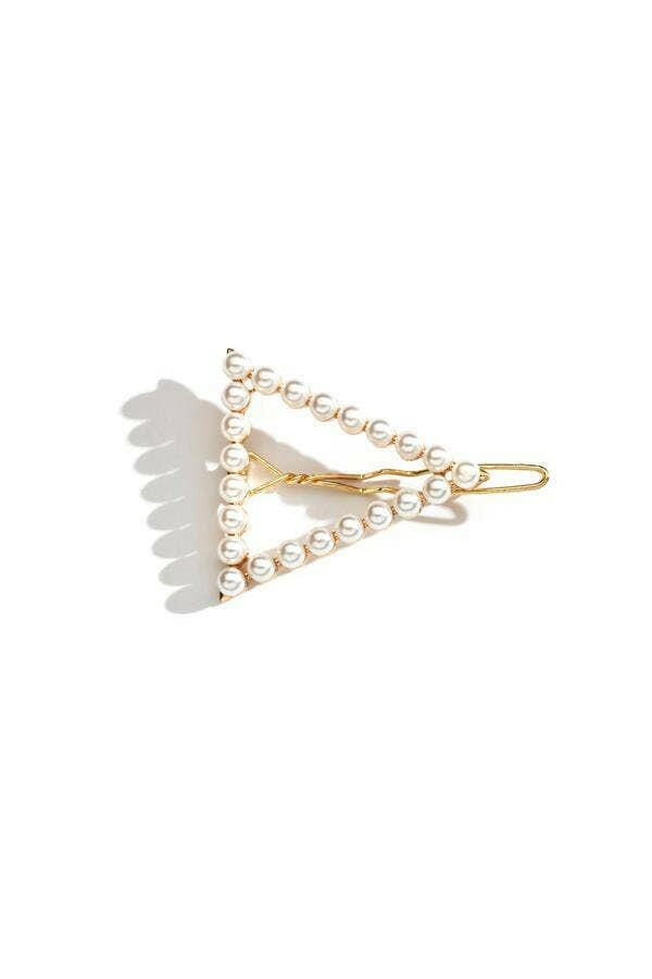 Triangle Pearl Hair Clip.