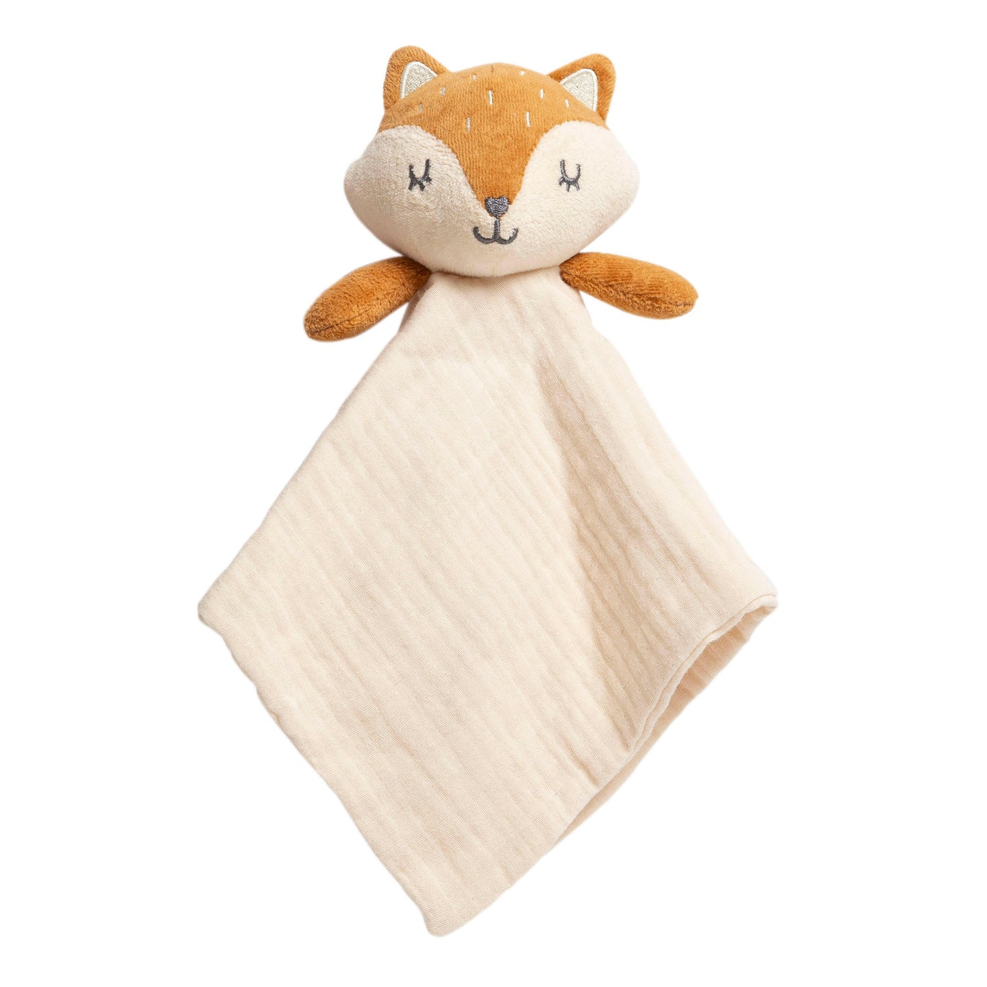 Fox Snuggle Blanket, Organic Cotton Muslin.