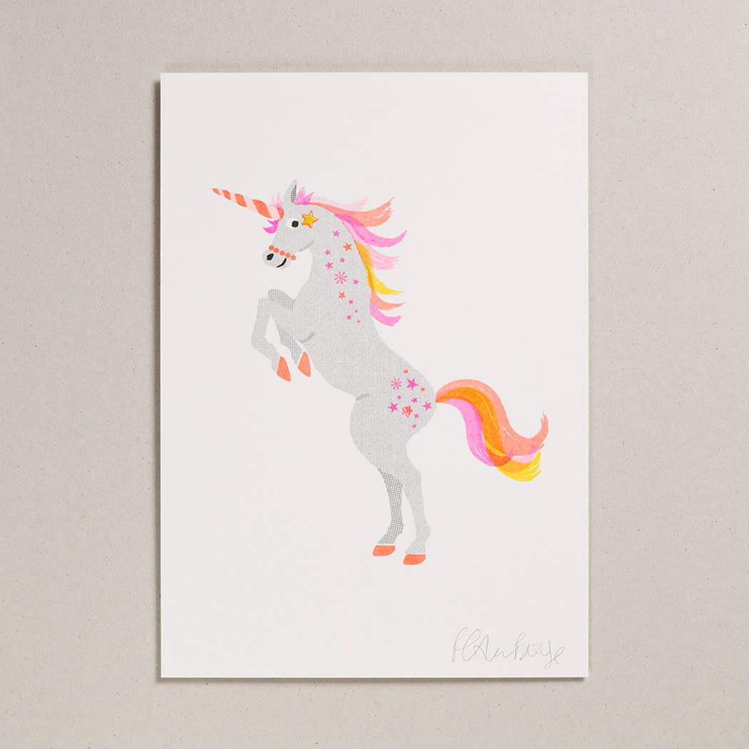 Risograph Print - Unicorn