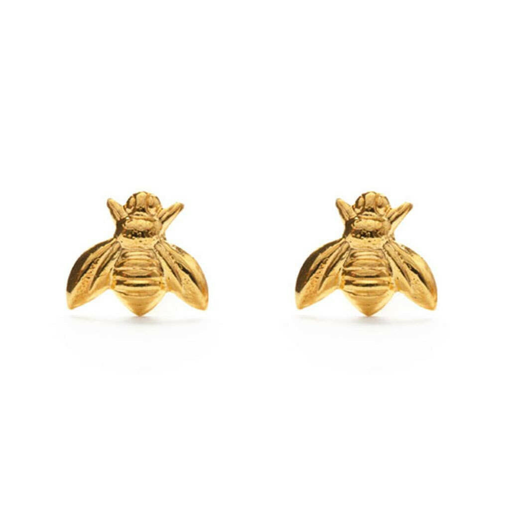 Honey Bee Studs in Gold.