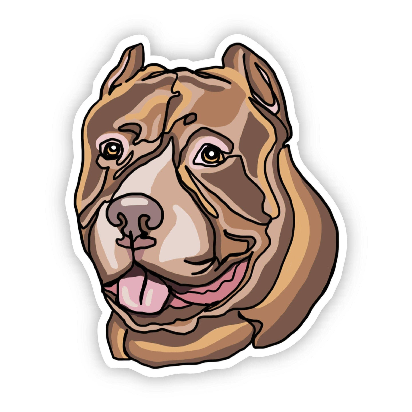 Pitbull Dog Sticker.