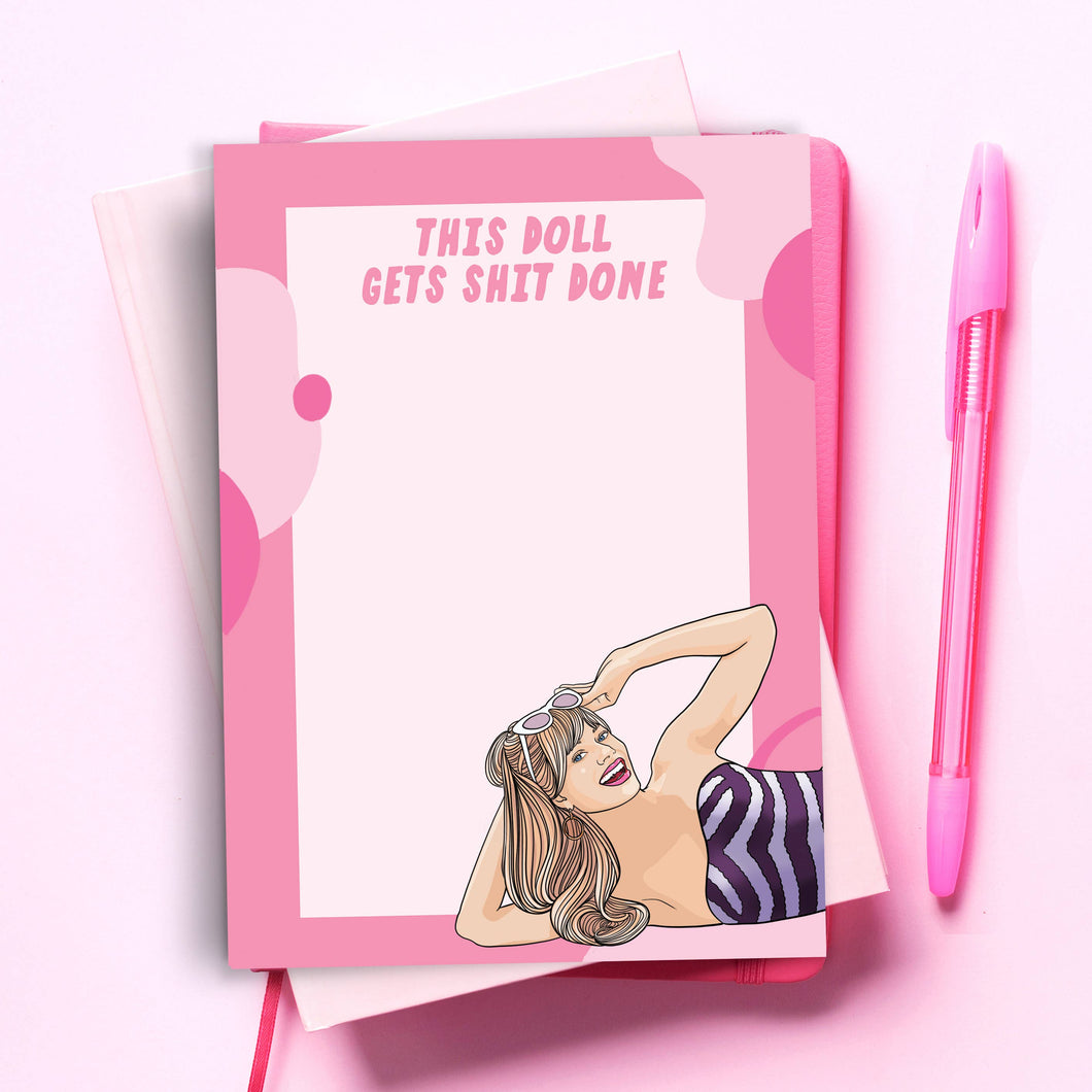 Barbie Funny Notepad - Pop Culture Gift - This Doll...