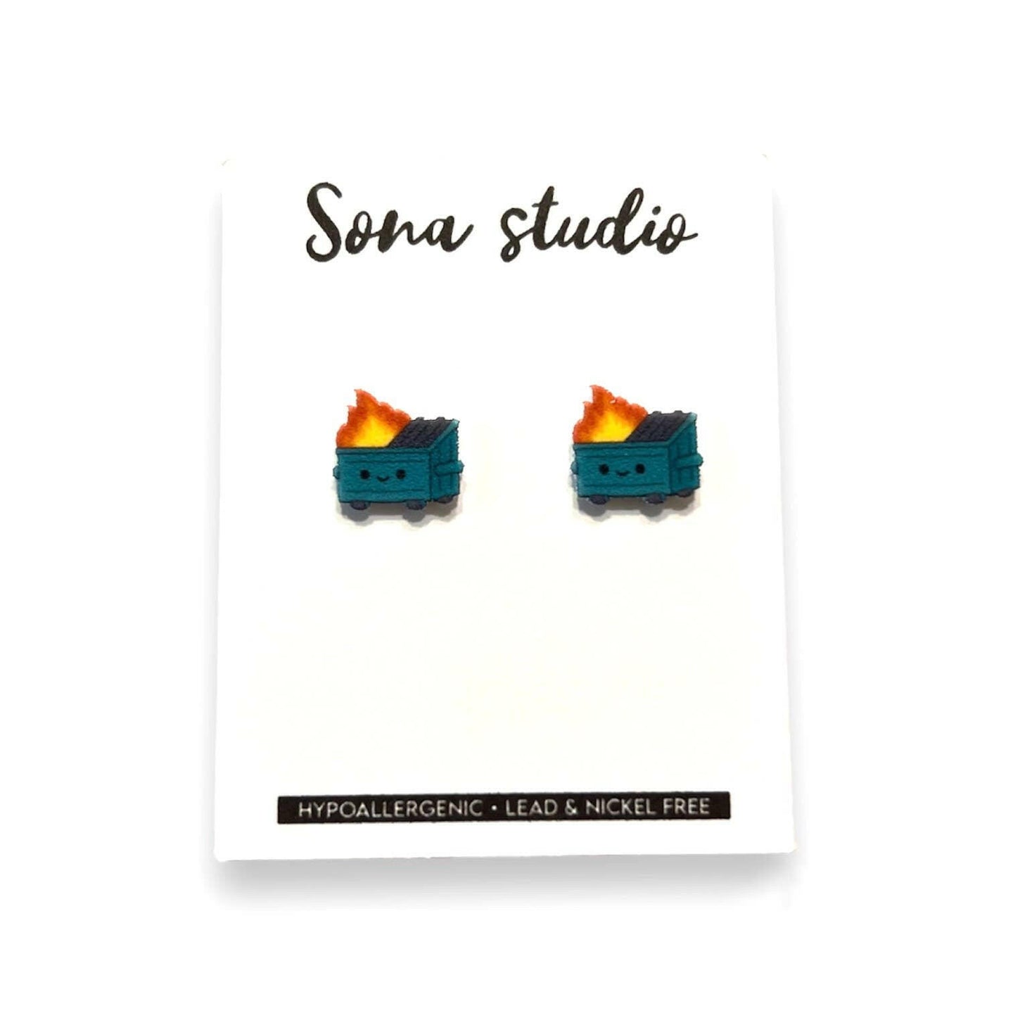 Dumpster Fire Earrings.