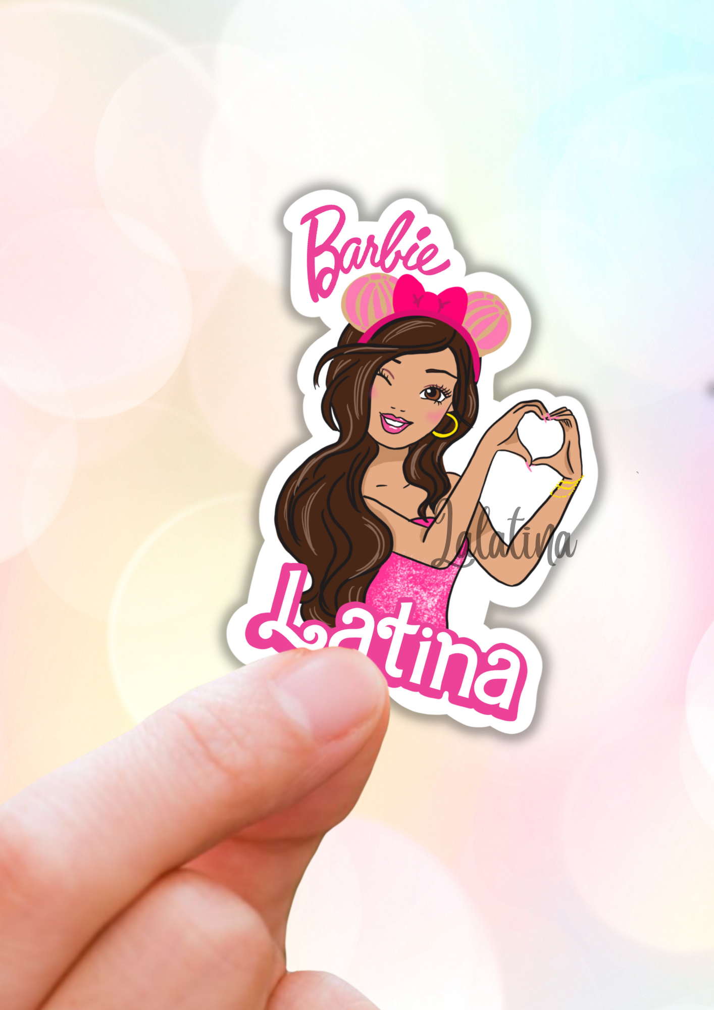 Barbie Latina vinyl sticker.