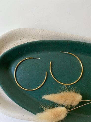 Large Halo Hoops- Sterling Silver.