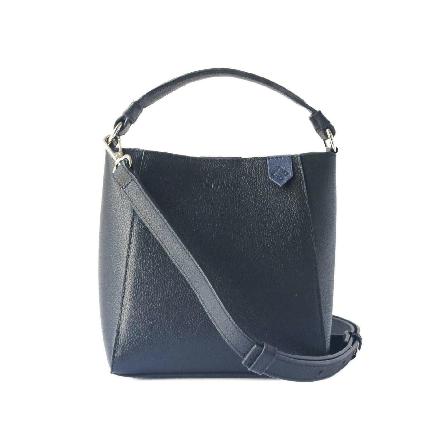 Yaya Leather Bucket Bag - Black.