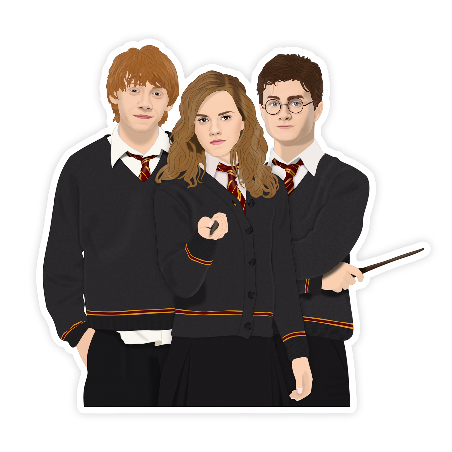 Harry Potter Golden Trio Sticker.