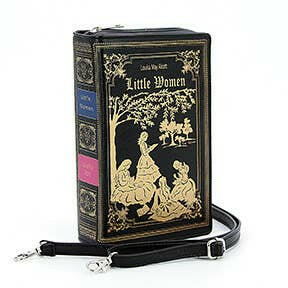 LITTLE WOMEN BOOK CLUTCH BAG IN VINYL.