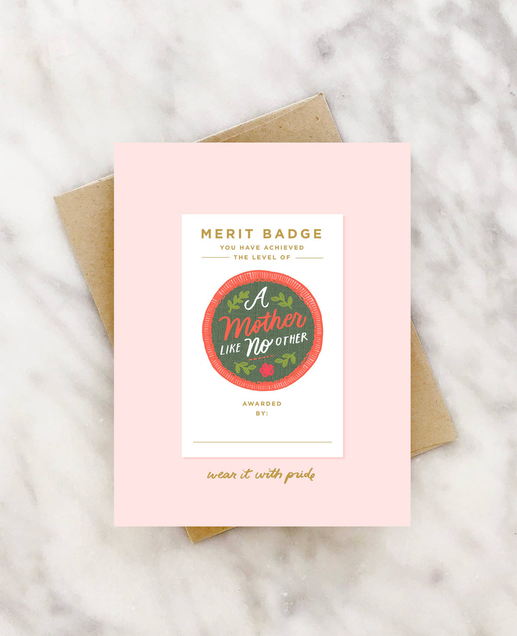 scout mom merit badge mother's day card