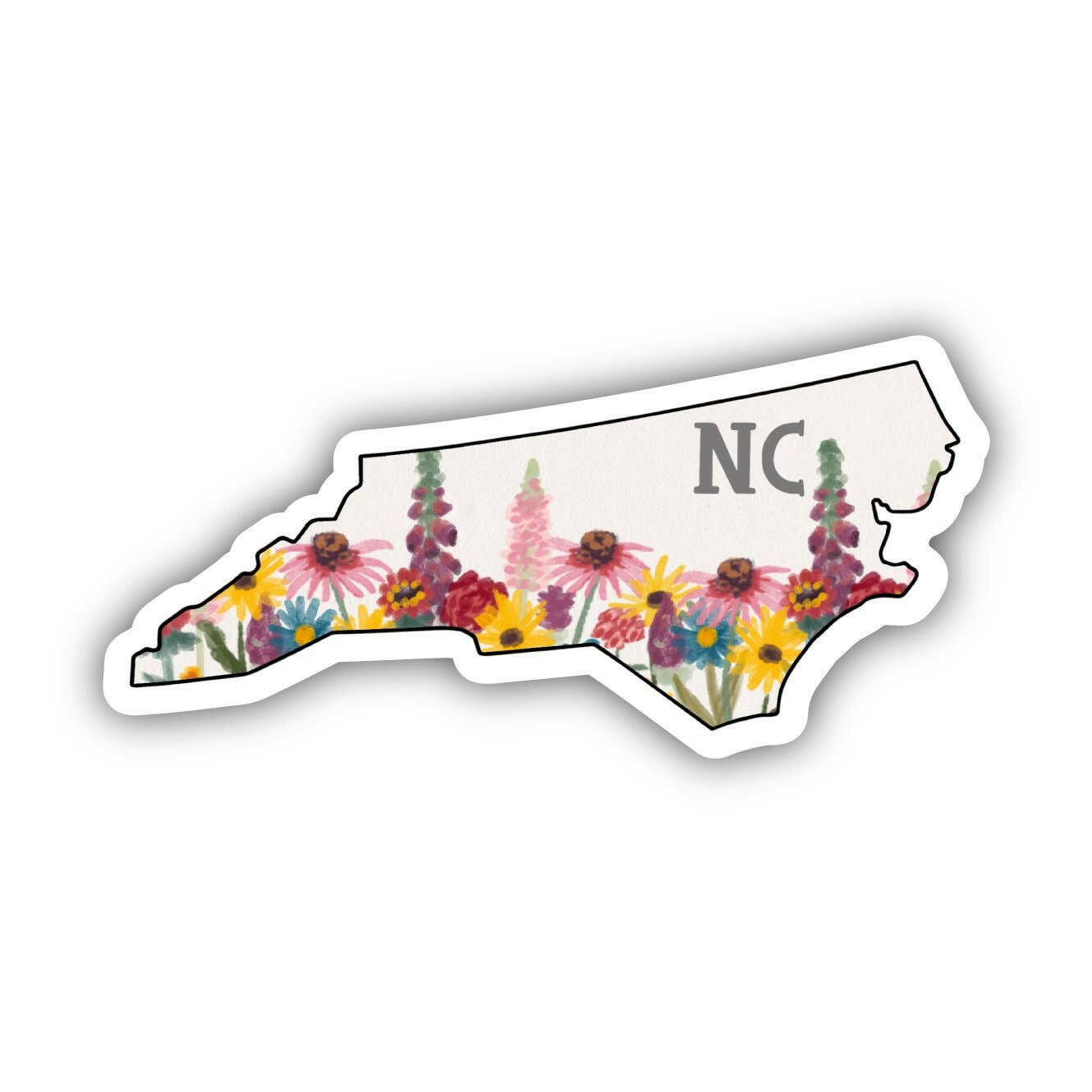 North Carolina Painterly Pattern Sticker.