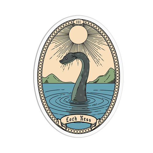 Loch Ness Vinyl Textured Sticker.