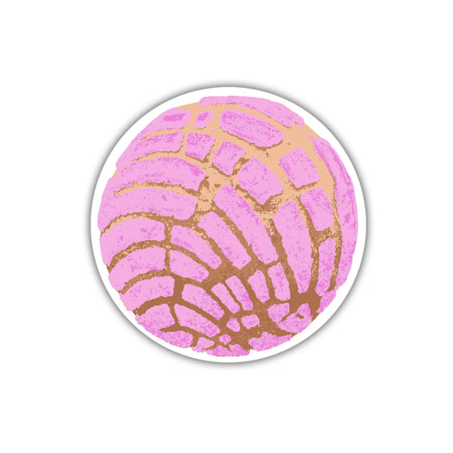 Pink Concha Mexican Vinyl Sticker.