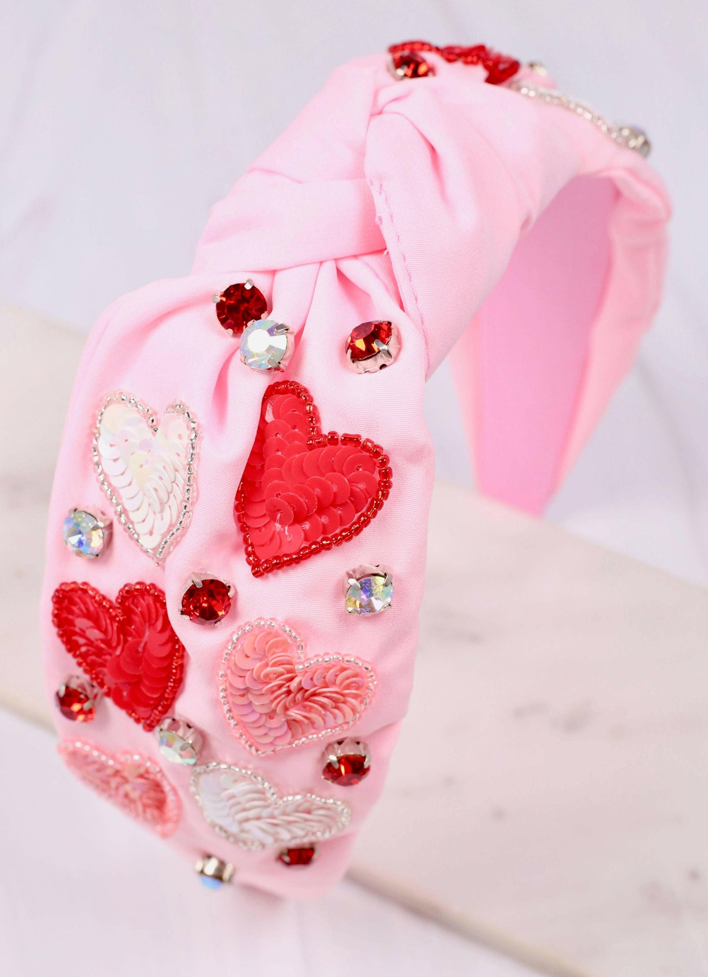 Endless Love heart Headband PINK.