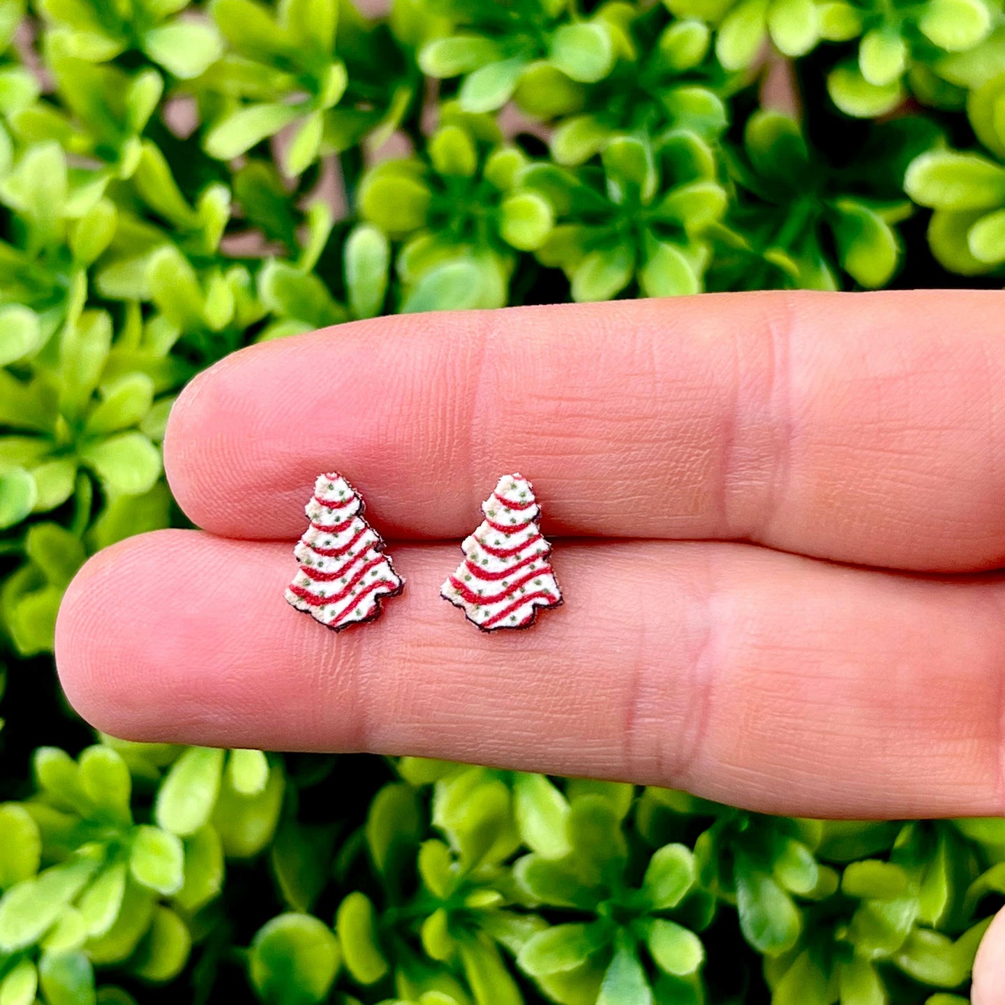 Christmas Cake Earrings.