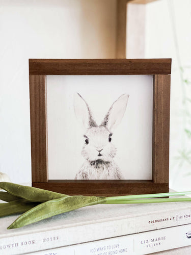 Watercolor Bunny | Spring Easter Wood Sign.