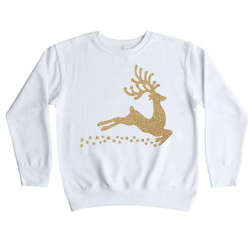 Gold Reindeer Sweatshirt.