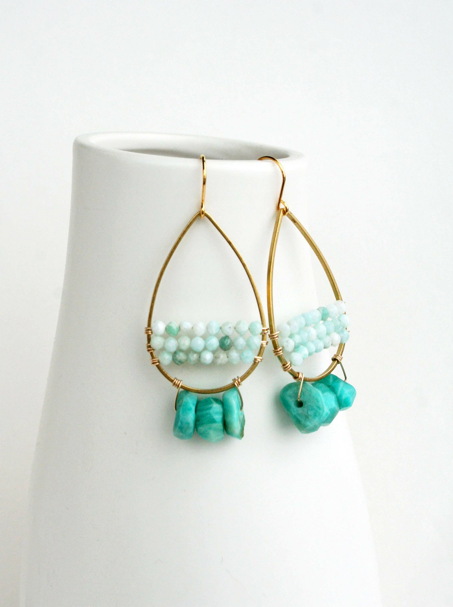 Boho Amazonite Earrings.