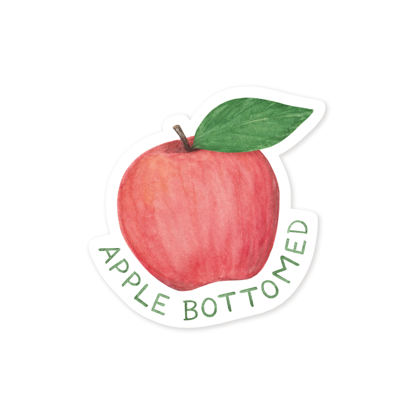 Apple Bottomed Sticker.