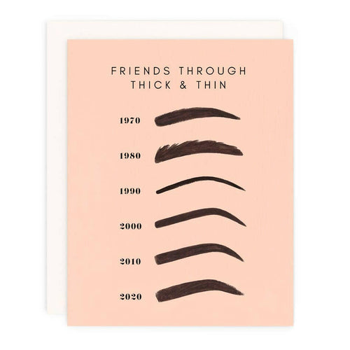 Thick & Thin Greeting Card.