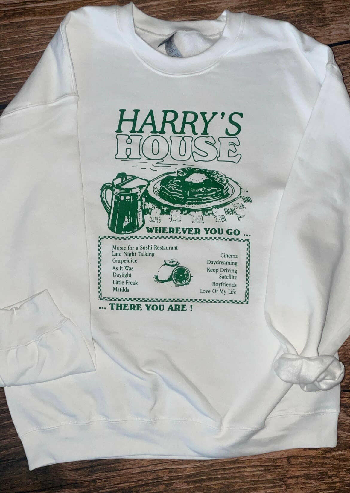 Harry's House Band sweatshirt.