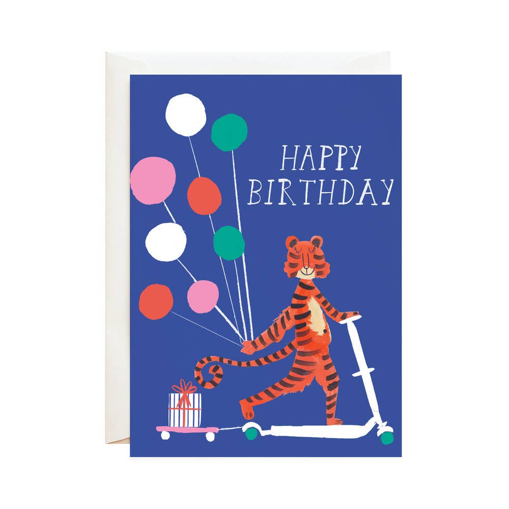 That Tiger Stole My Scooter - Greeting Card