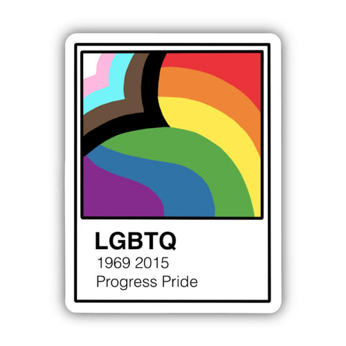 LGBTQ Progress Pride Paint Swatch Sticker.