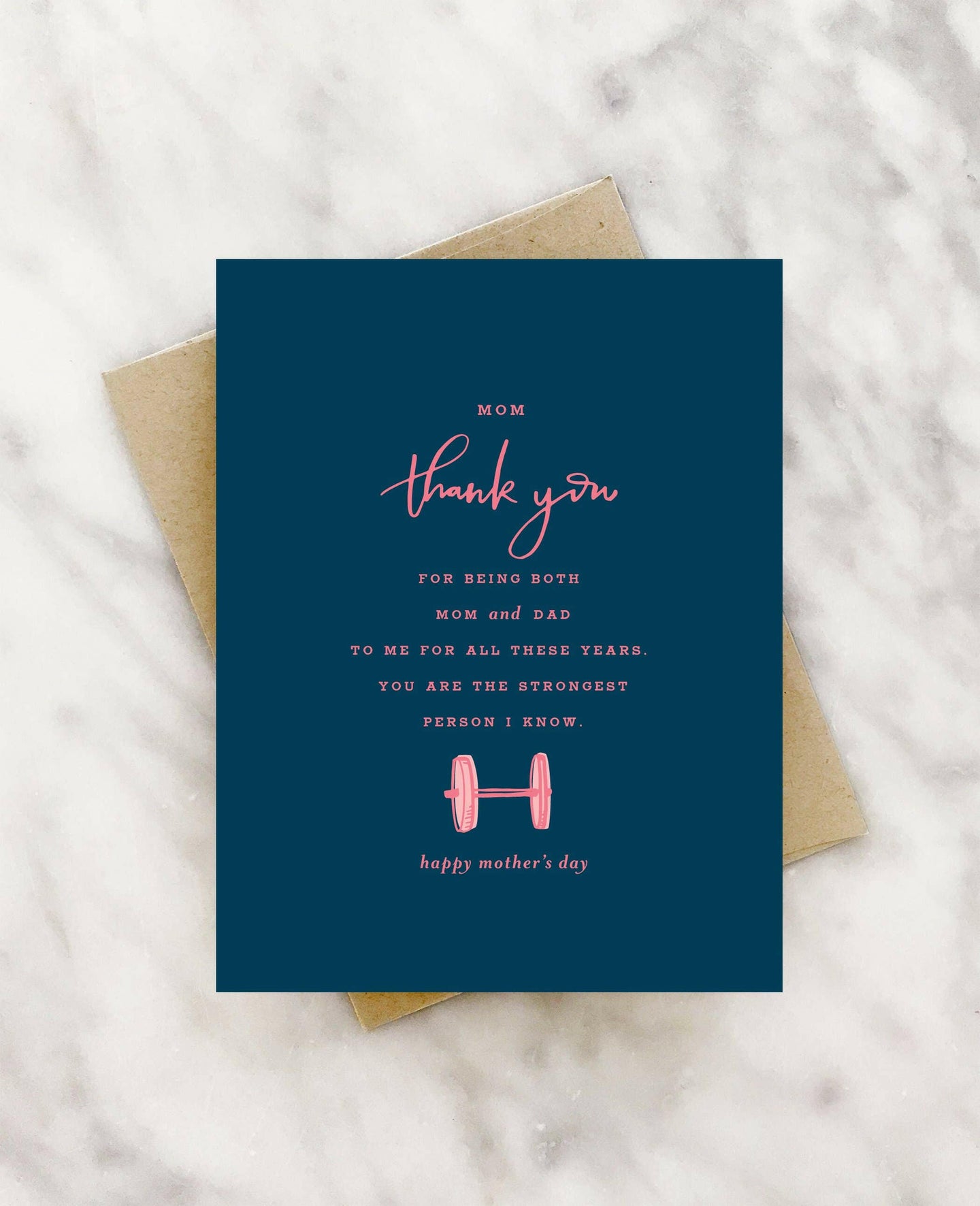 a single mom is a strong mom mother's day card.
