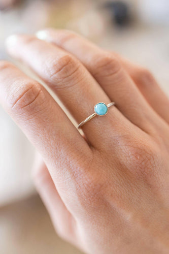 Turquoise Stacking Ring in Silver.