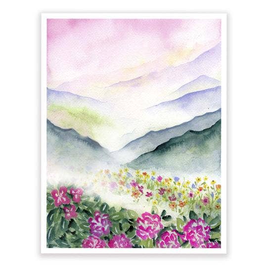Rhododendron Mountain Art Print
